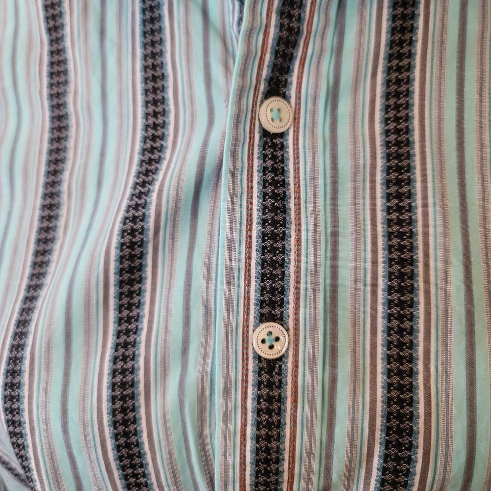 Robert Graham Stripped Button Down, Size Small - image 4